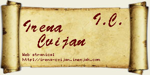 Irena Cvijan vizit kartica